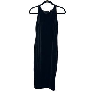 834-PINKYOTTO Bacio Black Velvet Micro Cord Sheath Dress